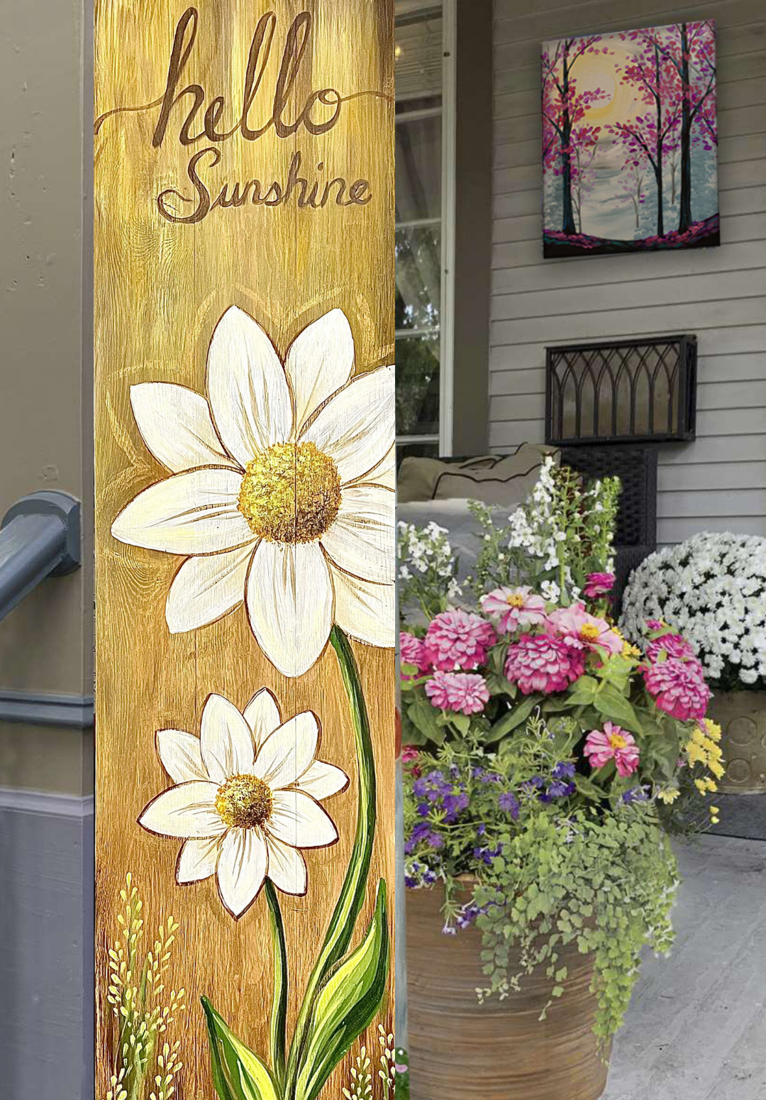 Sunshine Daisies Porch Leaner 